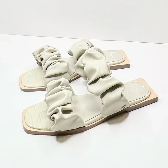 NEW Circus by Sam Edelman Women's Iggy Ruched Slide Sandals Ivory - Picture 5 of 8